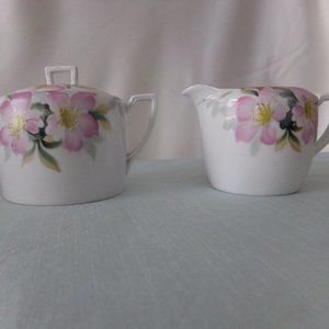 Noritake~Azelea Sugar Bowl & Creamer 19322